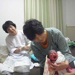 お産直後の様子